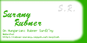surany rubner business card